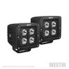 Westin Automotive SET OF(2)3.2 IN. X 3 IN. 5W CREE FLOOD BEAM W/BLK FACEPLATE BLK HYPERQ B-FORCE L 09-12205B-PR